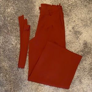 Wide Leg Burnt Orange Pants